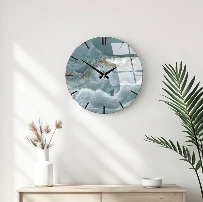 Wallity Reloj de Pared Decorativo de Cristal Multicolor 40 cm